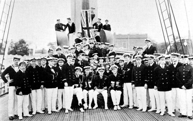 The crew of HMS Warrior, 30 May 1918