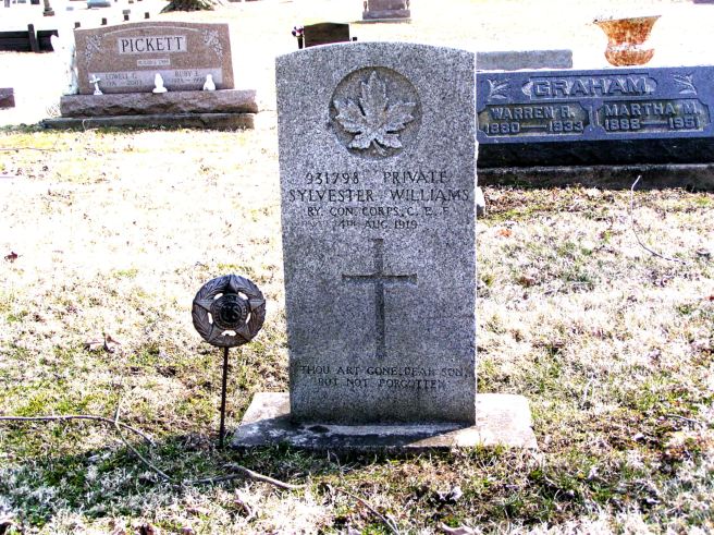 The grave of Private Sylvester Williams
